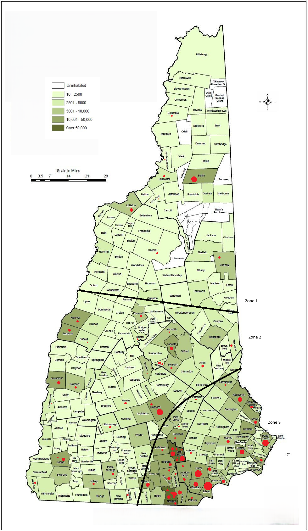 Town Map of NH